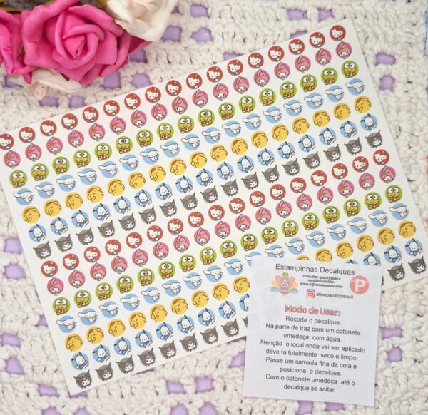 Estampinha Decalque Hello Kitty P