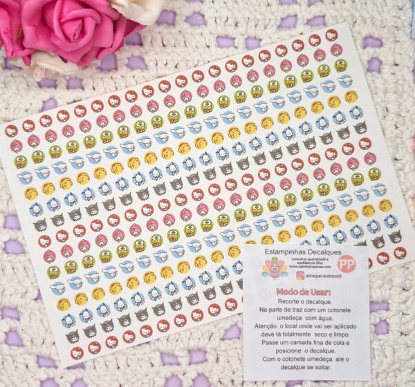 Estampinha Decalque Hello Kitty PP