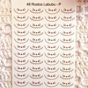 Decalques Rostos Labubu P