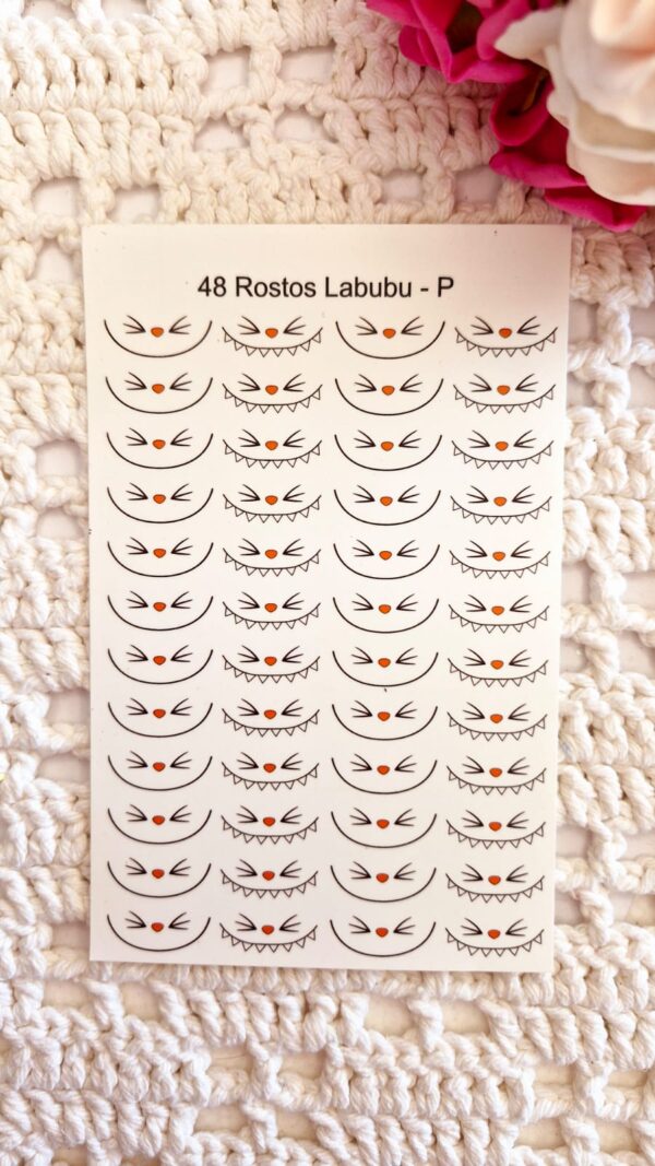 Decalques Rostos Labubu P